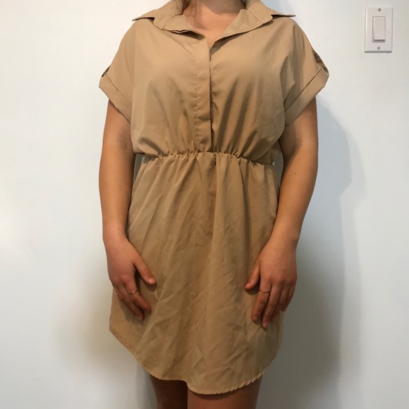 Classy tan shirtdress - Picture 2 of 7